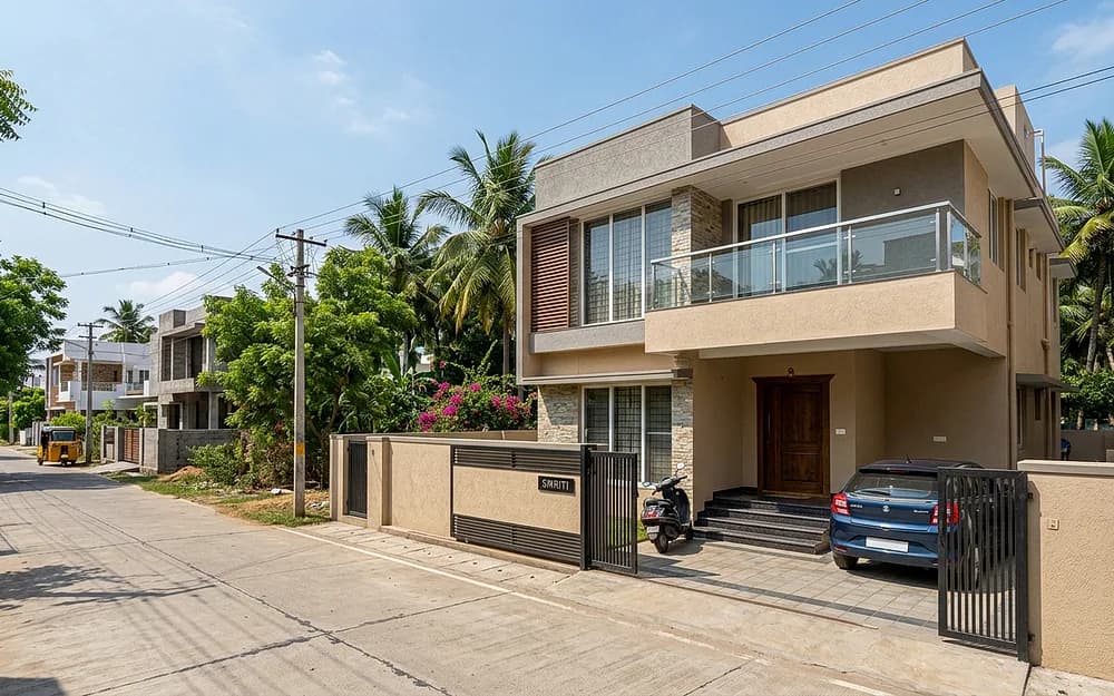 Modern independent house construction in Coimbatore - SCE Developers